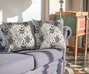 Decorative &amp; Durable 16? Cream Gray Leaves Suede Decorative Throw Pillow, an item from the 'Sink into a comfy new spot everyday.' hand-picked list