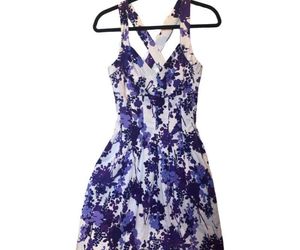 London Times Women Purple Casual Short Spring Dress 6 Floral Criss Cross straps, an item from the 'Are you ready for Spring Time?' hand-picked list