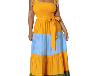 Summer Color Block Maxi Dress, an item from the 'Girls just wanna have sun' hand-picked list