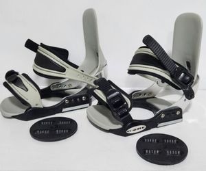 Core Snowboard Bindings (10&quot; Tall / 9&quot; Long) w/ Plates/Disks (No Bolts), an item from the 'Fun in the Cold Outdoors' hand-picked list