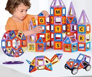 Magnetic Building Toys Set 120 Pcs Gift for 3 Year Old Boys and Girls, an item from the 'Powered by Imagination' hand-picked list