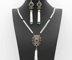Elegant Turkish Women Bead Jewelry Sets Long Bead Tassels Earrings Resin Sweater, an item from the 'Beaded Jewelry' hand-picked list