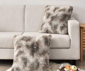 Hao East Double-Sided Faux Fur Throw Pillow Case Cushion Covers 20X20 (B1), an item from the 'Sink into a comfy new spot everyday.' hand-picked list
