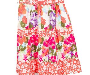 Gymboree Floral Skirt 6 Girls New Summer 2013 Orange Pink Green Modest Tiered, an item from the 'Summer Vibes Only' hand-picked list