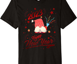 New Years Eve Party Supplies 2023 Gnome Happy New Year T-shirt, Sweatshirt, an item from the 'Happy New Year 2023 ' hand-picked list