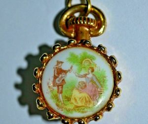 Vintage Double Sided Porcelain Cameo Pendant, an item from the 'Classic Cameos' hand-picked list