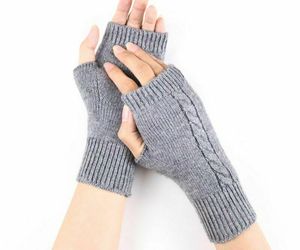 Winter Gestrickte Arm Fingerlose Handschuhe Frau Halbfinger Handgelenk..., an item from the 'Stay cozy in cold weather ' hand-picked list