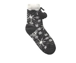 Women&#39;s Sherpa Lined Non-Slip Fuzzy Slipper Socks With PomPoms Winter Snow Warm, an item from the 'Survive the Cold Weather ' hand-picked list