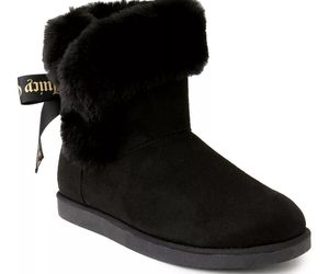 Juicy Couture BLACK MICRO Women&#39;s King Winter Boots, US 6, an item from the 'Stay cozy in cold weather ' hand-picked list