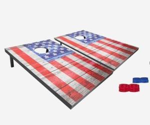 Hammer &amp; Axe  Outdoor Corn Hole Bean Bag Toss Set Includes Red and Blue Bean Bag, an item from the 'Bold stripes, bright stars, brave hearts' hand-picked list
