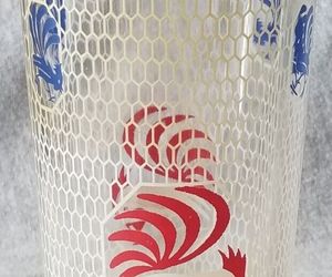 Vintage MCM Drinking Roosters Glass Barware Cocktail Shaker Art Deco, an item from the 'Midcentury Barware Sets' hand-picked list