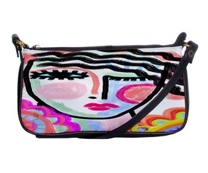 Summer Flowers Original Abstract Art Small Faux Leather Shoulder Clutch Purse, an item from the 'Meet your new favorite bag!' hand-picked list