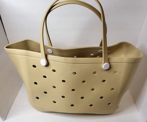 Oversized Summer Beach Bag EVA Waterproof Sandproof Outdoor Tote Bag - Khaki, an item from the 'Meet your new favorite bag!' hand-picked list
