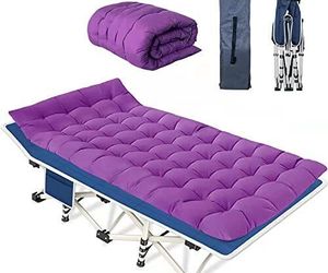 Cot Camping Cot with Comfortable Mattress Cots for Sleeping with Pad Heavy Duty, an item from the 'Campers have S&#39;more fun!' hand-picked list