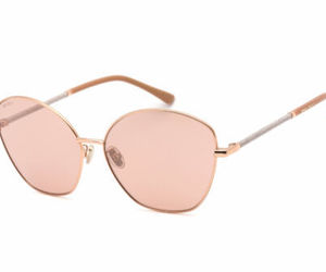 New Authentic JIMMY CHOO MARILIA/G/SK 0BKU 2S Gold Nude / PINK FLASH SLV 63-1..., an item from the 'The coolest sunglasses for the hottest look' hand-picked list