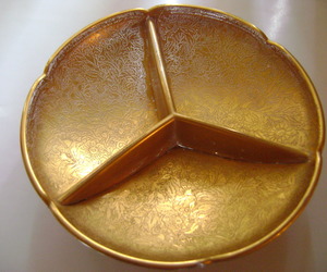 Pickard Gold Encrusted Tulip and Daisy Footed Glass Bowl, an item from the 'Pickard&#39;s Gold Collectibles' hand-picked list