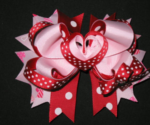 NEW "VALENTINE'S DAY Love" Heart Ribbon Sculpture Hair Bow Alligator Clip Girls , an item from the 'Valentines Day Gifts and Decor' hand-picked list