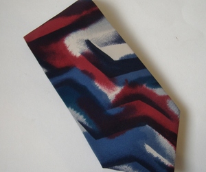 Pierre Cardin Abstract Neck Tie Red Blue Gray White Mens Multi Color Neckwear , an item from the 'Red, White &amp; Blue' hand-picked list