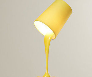 Yellow Splatter Lamp Art Table Desk Dorm Empire Shade Home Light Modern Decor 1, an item from the 'College Daze' hand-picked list