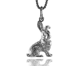 Sterling Silver Chinese Zodiac Pendant, for Year of the RABBIT, 3/4 in , an item from the 'Year of the Rabbit' hand-picked list