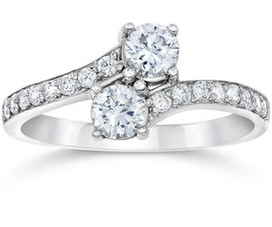 1.50Ct Forever Us 2 Stone Two Diamond Ring 14K White Gold, an item from the 'The Sweetest Ring' hand-picked list