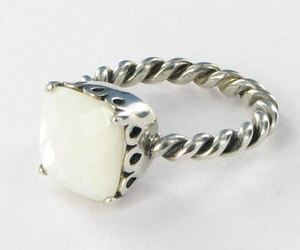 925 Sterling Silver Mother of Pearl Ring For Women, an item from the 'Mother of Pearl Jewelry' hand-picked list