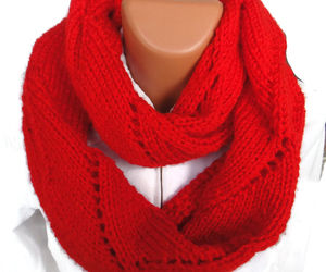 Soft and warm long hand knit infinity circle lady's scarf. Free Shipping!, an item from the 'To Infinity (Scarf) and Beyond' hand-picked list