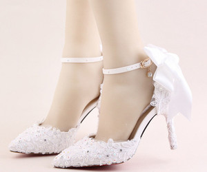 Women Ivory White Lace Wedding Heels,Girls Bridal Shoes US Size 6,7,8,9,10,11, an item from the 'Life is short. Buy the shoes.' hand-picked list