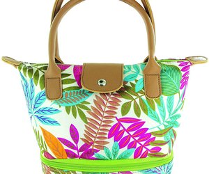 TempaMATE Insulated Lunch Tote (Tropical Leaves/White), an item from the 'Fresh Tropical Vibes' hand-picked list