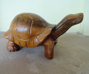 Tortoise Carving in Wood Brown Sculpture Galapagos islands 1990 Santa Cruz, an item from the 'ڰۣڿ☸"YOU`RE A SLOW BOKE".ڰۣڿ☸' hand-picked list