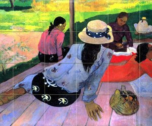 The Siesta By Paul Gauguin - 24 Tile Art Mural, Kitchen Shower Bath Backsplash (, an item from the 'Fresh Tropical Vibes' hand-picked list