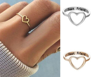 [Jewelry] Best Friend Heart Ring for Friendship Gift, an item from the 'Tokens of Friendship' hand-picked list