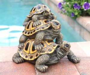 Three's a Crowd Stacked Turtle Statue, an item from the 'ڰۣڿ☸"YOU`RE A SLOW BOKE".ڰۣڿ☸' hand-picked list
