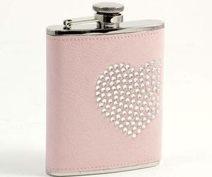 Leatherette Rhinestone Heart Flask, an item from the 'From the Heart' hand-picked list