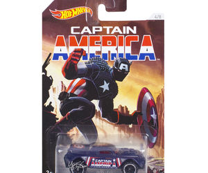 Year 2015 Hot Wheels Captain America 1:64 Die Cast Car 4/8 - Blue Race Car RD-08, an item from the 'Rev Your Engines' hand-picked list