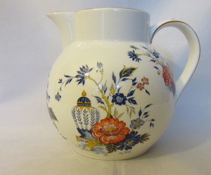 Vintage Crown Staffordshire English Bone China &quot;Penang&quot; Pattern Cream Pitcher, an item from the 'Autumn In The Air' hand-picked list