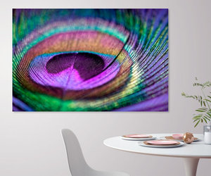 Peacock Feather Canvas Print Peacock Print Abstract Canvas Art Abstract Wall Dec, an item from the 'Pretty Peacocks' hand-picked list