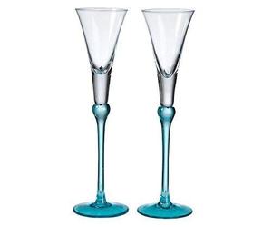 Lillian Rose Aqua Blue Wedding Toasting Flutes Table Decor, an item from the 'A Reception to Remember' hand-picked list