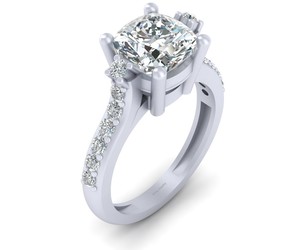 Classic Wedding Ring Womens Cushion Cut Diamond Engagement Ring Bridal Jewelry, an item from the 'In Love with Diamonds? ' hand-picked list