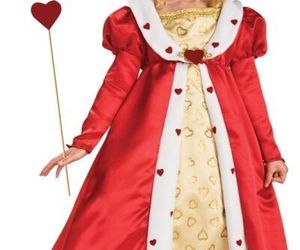 Royal Red Hearts Princess Complete Costume ~ Gown, Wand, Tiara, Rubies 883898, an item from the 'Have a Heart' hand-picked list