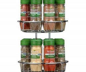 McCormick Gourmet Spice Rack 2 Tier Chrome Silver 16-Count Herbs Spices &amp; Blends, an item from the 'The Spice is Right' hand-picked list