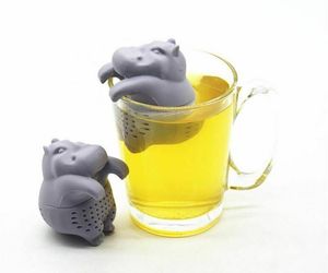 AIHOME Silicone Hippo Shaped Tea Infusers Reusable  Loose Filter Strainer Tool, an item from the 'Friends in the Kitchen' hand-picked list
