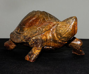 HUGE STUNNING BROWN MARBLE STONE CARVING TURTLE ANIMAL FIGURINE STATUE GLAZED, an item from the 'ڰۣڿ☸"YOU`RE A SLOW BOKE".ڰۣڿ☸' hand-picked list