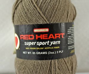 Vintage Red Heart Orlon Acrylic Super Sport Yarn - 1 Skein Taupe #656, an item from the 'Yarn for All of Your Projects' hand-picked list