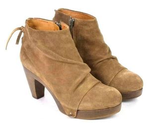 Coclico Brown Suede Leather Ankle Boots Booties Zip Womens EU 37 / US 6.5 - 7, an item from the 'Cute Booties' hand-picked list