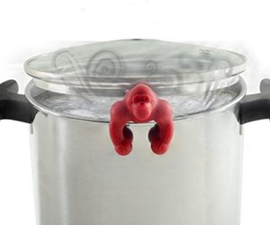 Norpro Ape Escape Silicone Pot Lid Vent - Helps Prevent Boil Over! Red, an item from the 'Friends in the Kitchen' hand-picked list