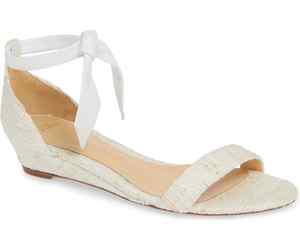 ALEXANDRE BIRMAN WHITE Clarita Wedge Sandal Size 36.5, an item from the 'Life is short. Buy the shoes.' hand-picked list