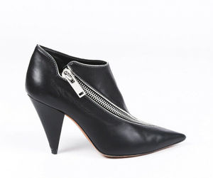 Celine Leather Pointed Zip Booties SZ 36, an item from the 'Cute Booties' hand-picked list