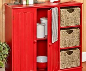 Beadboard Storage Units and Baskets Wooden Organize Cabinets, an item from the 'Let's Put Things in Order' hand-picked list