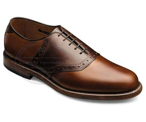 Handmade Men's Burnished Brown Lace-up With Oxford Style Leather Shoes, an item from the 'Shoes for Dudes' hand-picked list